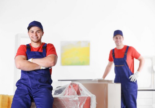 Commercial moving team planning an office relocation in Swiss Cottage