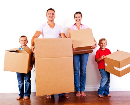 Careful loading of student belongings for a move in Swiss Cottage