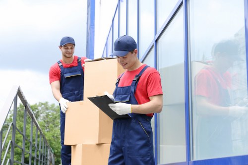 Safe loading process for a Swiss Cottage removal team