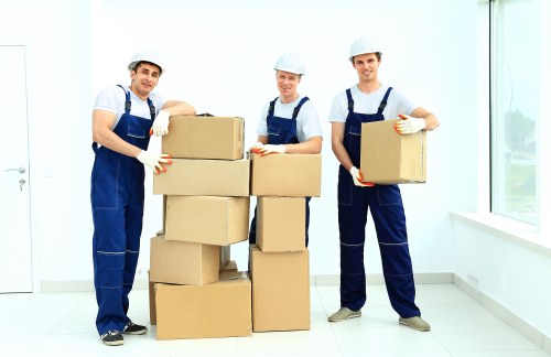Packed removal items secured for safe transport
