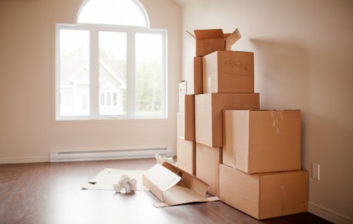 Local business furniture and equipment being prepared for a Swiss Cottage move
