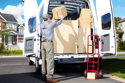 Packing and transporting office equipment for a Swiss Cottage business move